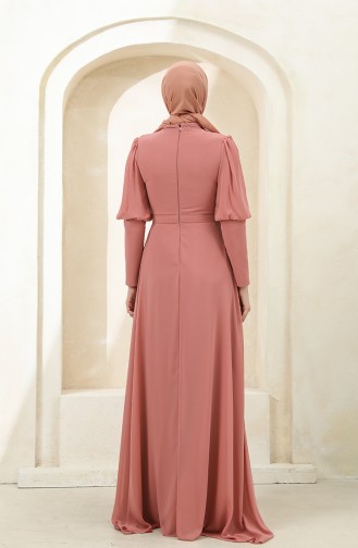 Onion Peel Hijab Evening Dress 1112-05