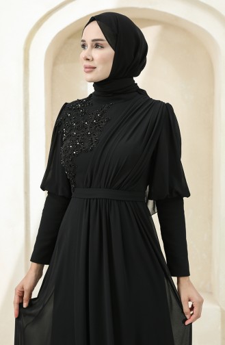 Habillé Hijab Noir 1112-06