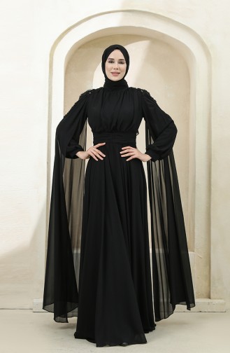 Habillé Hijab Noir 3401-04