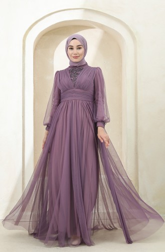 Lilac İslamitische Avondjurk 3403-03