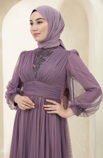 Lilac İslamitische Avondjurk 3403-03