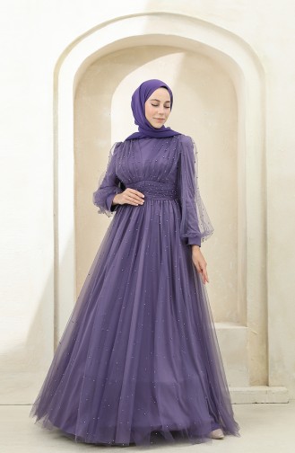 Lila Hijab-Abendkleider 3405-05
