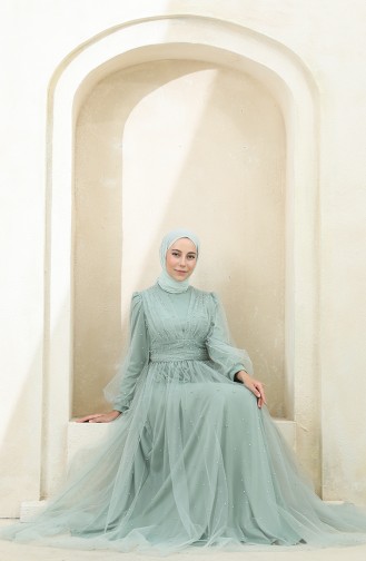 Habillé Hijab Vert eau 3405-07