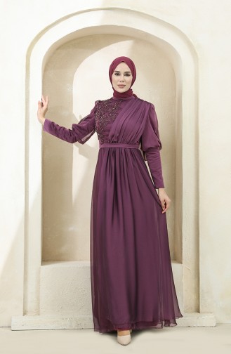 Lilac İslamitische Avondjurk 4876-02