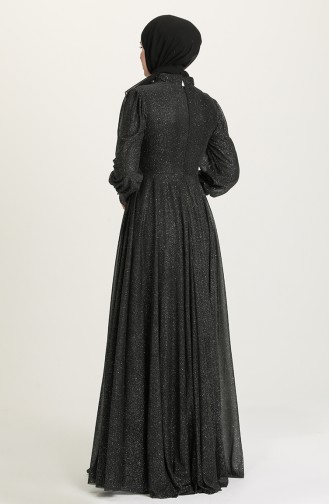 Black Hijab Evening Dress 1550-01