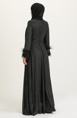Schwarz Hijab-Abendkleider 3062-05