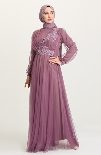 Lila Hijab-Abendkleider 4210-03