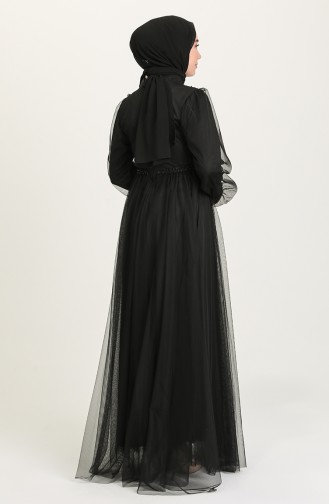 Schwarz Hijab-Abendkleider 4215-08