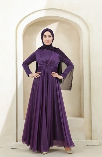 Lila Hijab-Abendkleider 5397-06