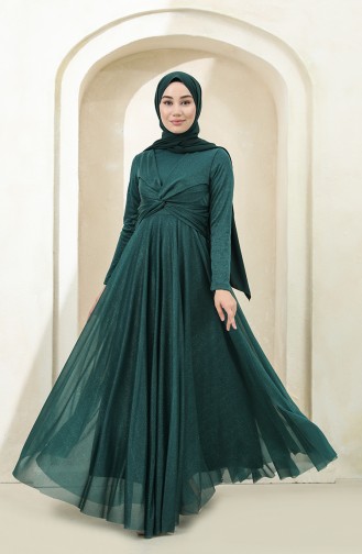 Smaragdgrün Hijab-Abendkleider 5397-07