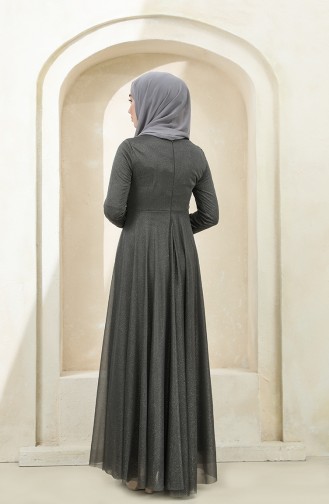 Rauchgrau Hijab-Abendkleider 5397-08