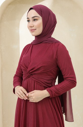 Claret red İslamitische Avondjurk 5397-11