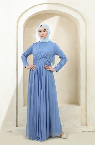 Blau Hijab-Abendkleider 5397-13