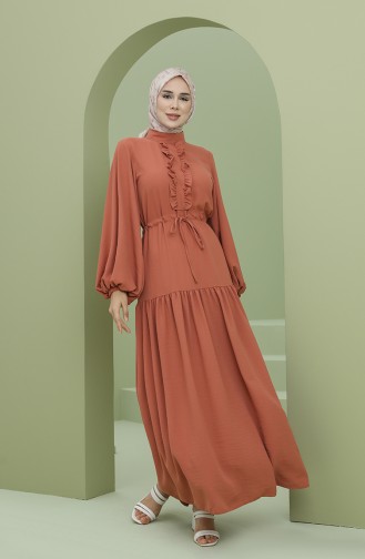 Robe Hijab Rose Pâle 7001-02