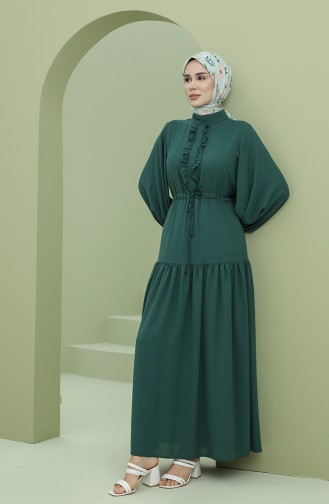 Robe Hijab Vert emeraude 7001-03