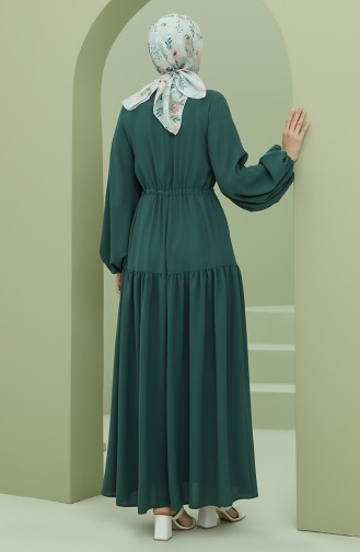 Robe Hijab Vert emeraude 7001-03