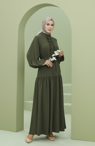 فستان أخضر حشيشي 7001-06