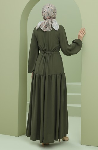 فستان أخضر حشيشي 7001-06