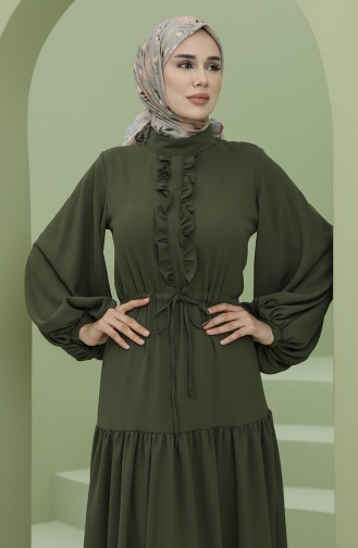 Green Hijab Dress 7001-06