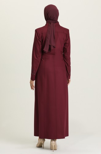 Claret red Abaya 0429-02