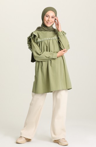 Khaki Overhemdblouse 2012-03