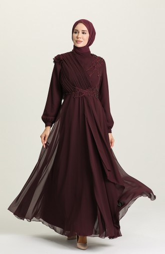 Zwetschge Hijab-Abendkleider 52791-01