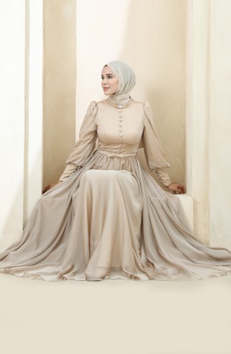 Nerz Hijab-Abendkleider 3404-05