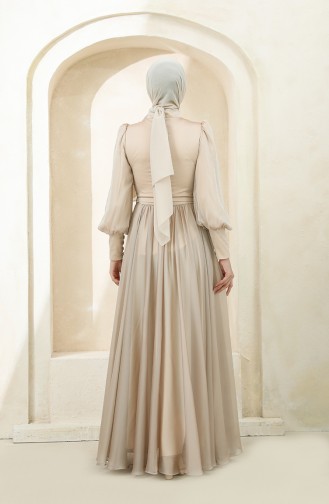 Nerz Hijab-Abendkleider 3404-05