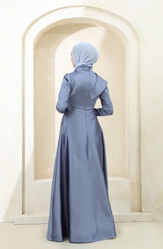 Indigo Hijab Evening Dress 4832-03