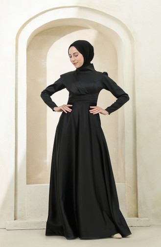 Schwarz Hijab-Abendkleider 4832-05