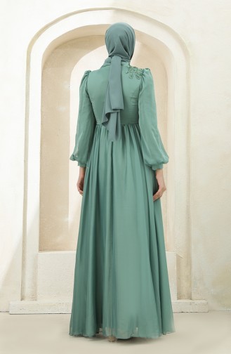 Grün Hijab-Abendkleider 4869-06
