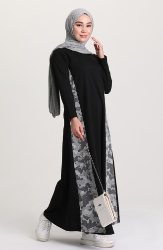 Khaki Hijab Dress 1662-01