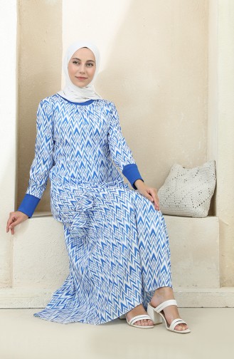 Blue Hijab Dress 2MY1030120053-0