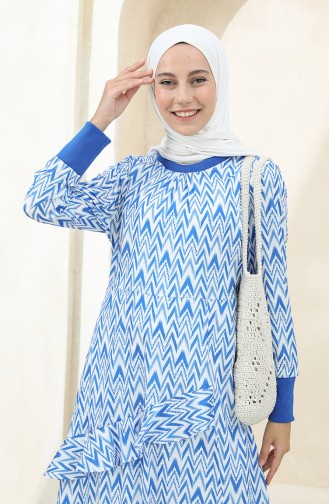 Blue Hijab Dress 2MY1030120053-0