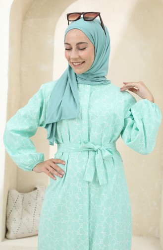 Mint Green Hijab Dress 2MY1030120054-01