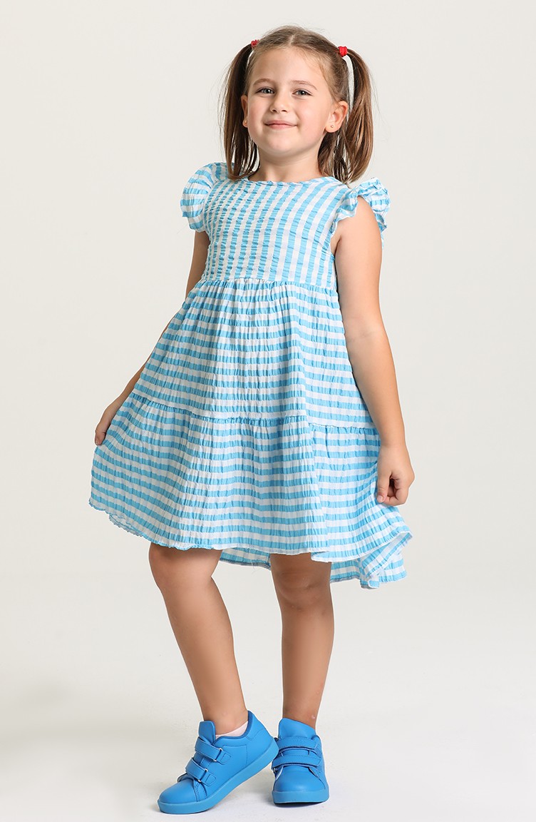 robe enfant bleu