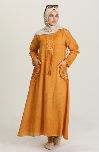 Robe Hijab Moutarde 92211-06