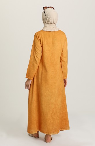 Senf Hijab Kleider 92211-06