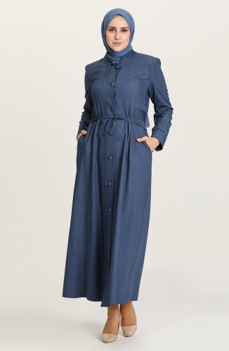 Dark Blue Abaya 1453-01