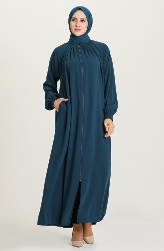 Oil Blue Abaya 0122A-12