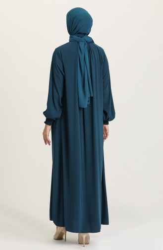 Oil Blue Abaya 0122A-12