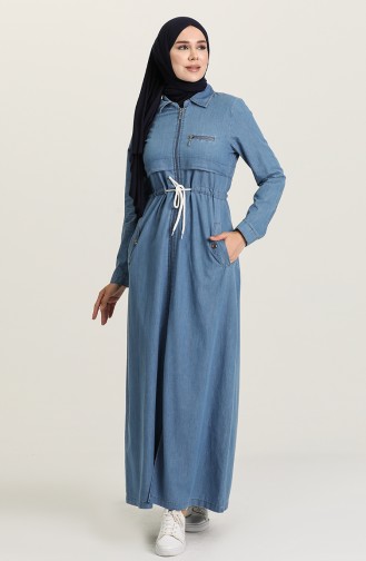 Jeansblau Abayas 9296-01