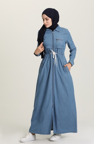 Denim Blue Abaya 9296-01