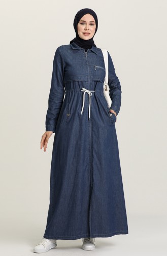 Navy Blue Abaya 9296-02