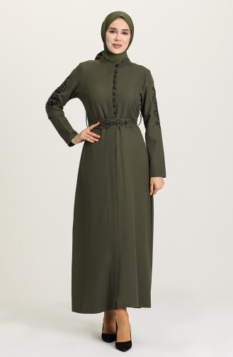 Khaki Hijab Dress 2220-02