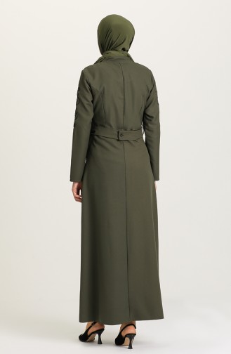 Khaki Hijab Kleider 2220-02