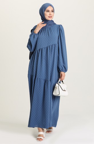 Indigo Hijab Dress 1021105ELB-01