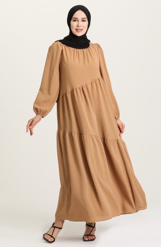 فستان بني مائل للرمادي 1021105ELB-02