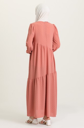 Salmon Hijab Dress 1021105ELB-03