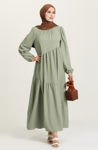 Sea Green Hijab Dress 1021105ELB-04